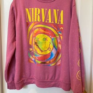 Pink Nirvana sweatshirt size M